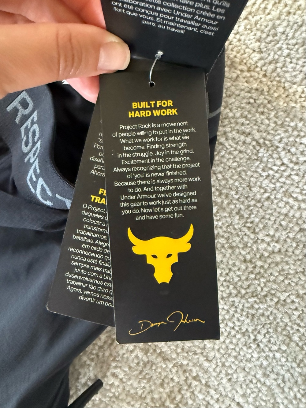 NWT Under Armour Project Rock Men’s Compression Leggings Black S - Picture 5 of 10
